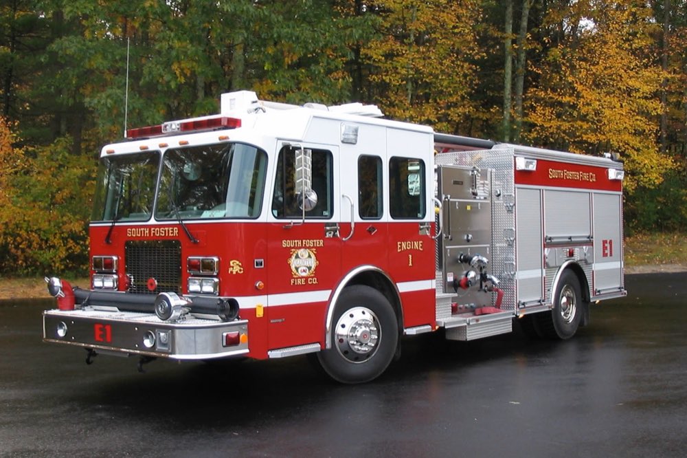 Engine 1, a 2003 Spartan engine.