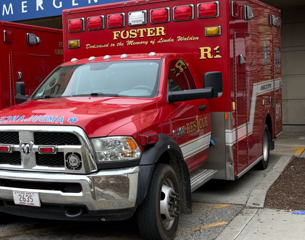 Rescue 1, a 2016 Dodge Ram ambulance.